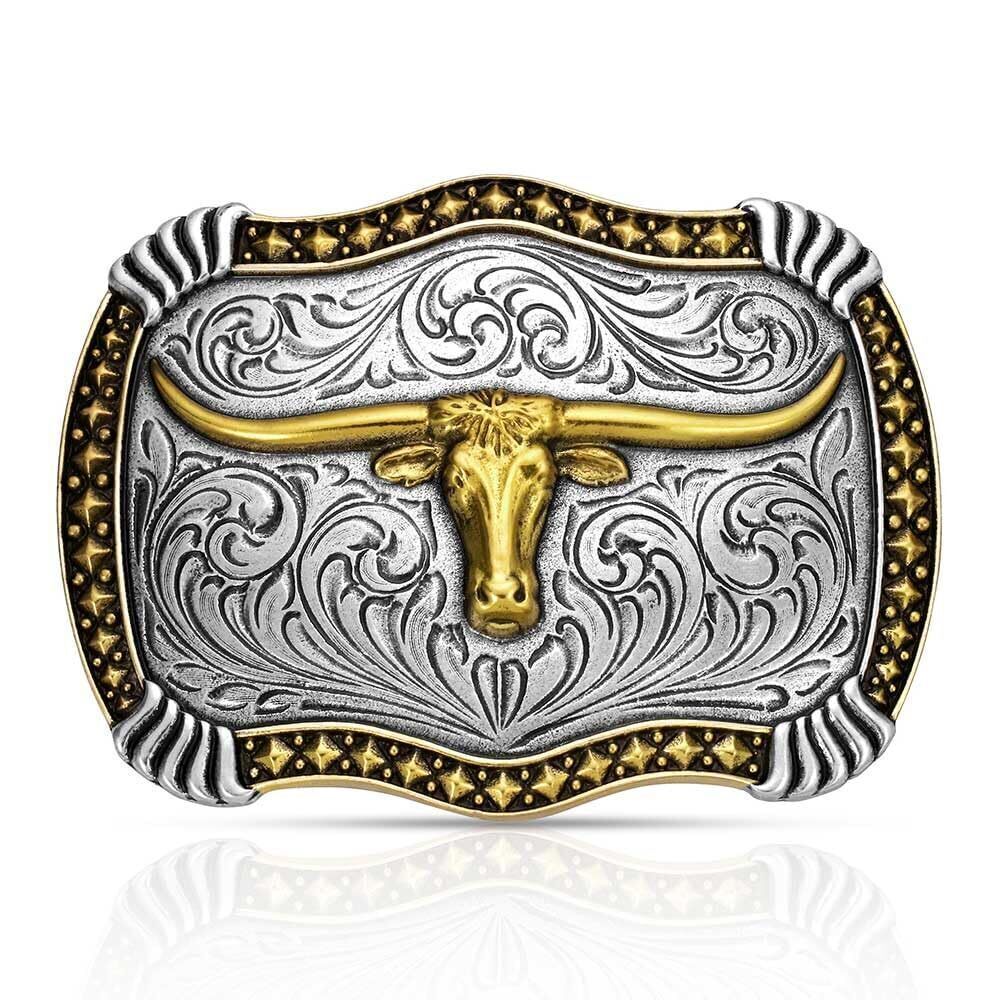 9310 Longhorn Series Attitude Western Belt Buckle Longhorn Legacy